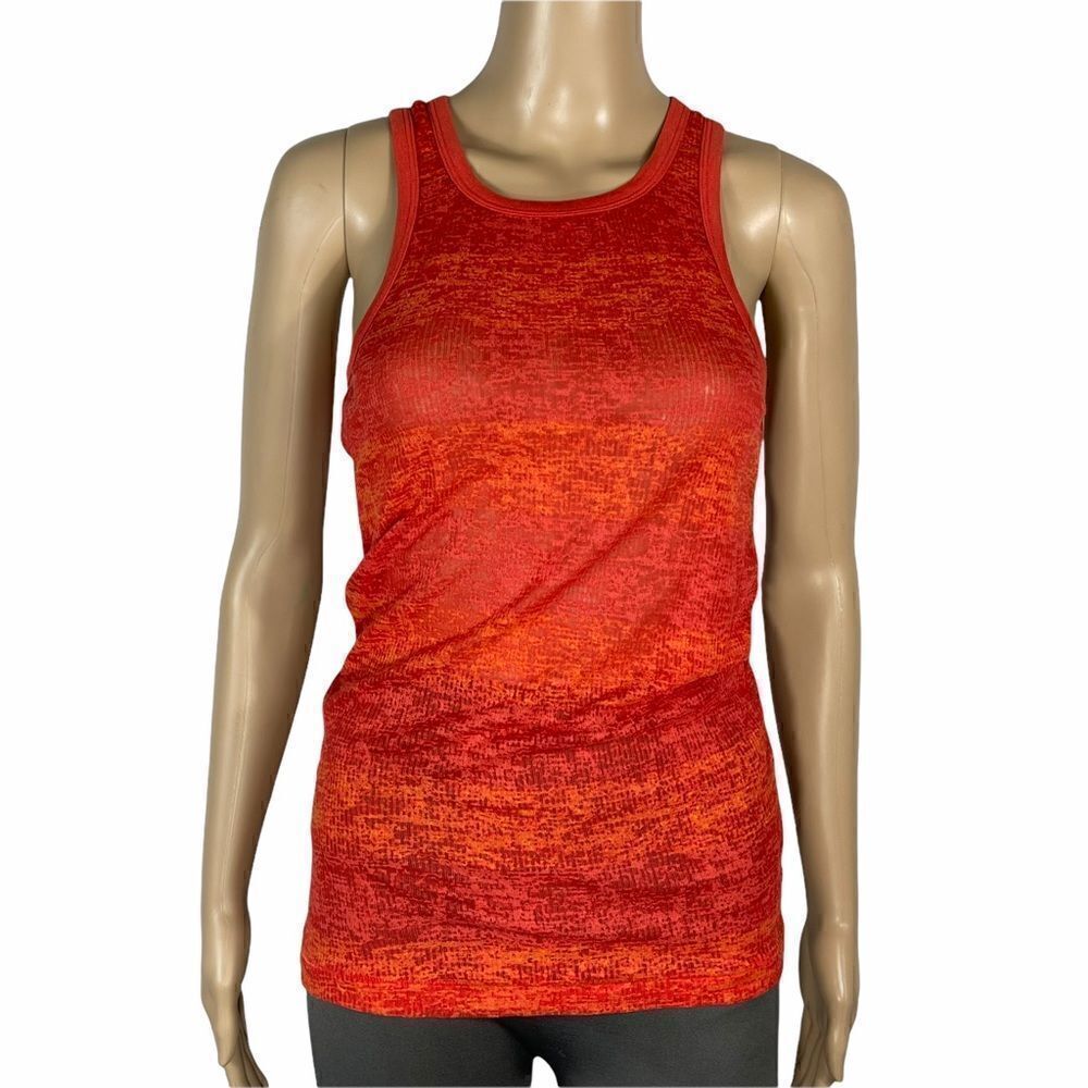 Hand Me Down Orange and Red Workout Tank Top
